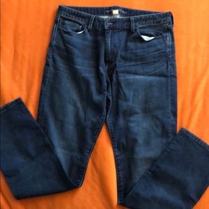 Washed blue skinny jeans